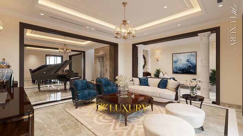 Mẫu bàn trà gỗ đẹp màu nâu trầm với nước sơn bóng mịn mang đến vẻ đẹp sang trọng, đẳng cấp cho căn phòng.