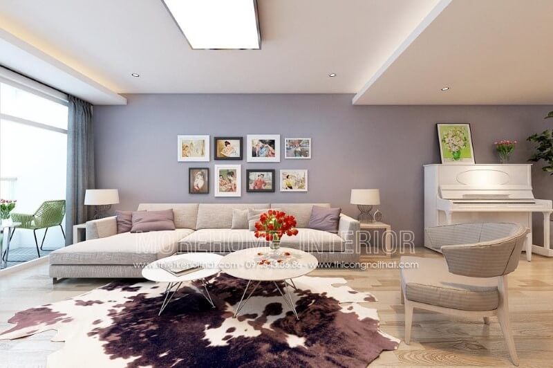 Mẫu bàn trà với thiết kế hiện đại, chân ghế inox mang đến sự năng động cho không gian sống